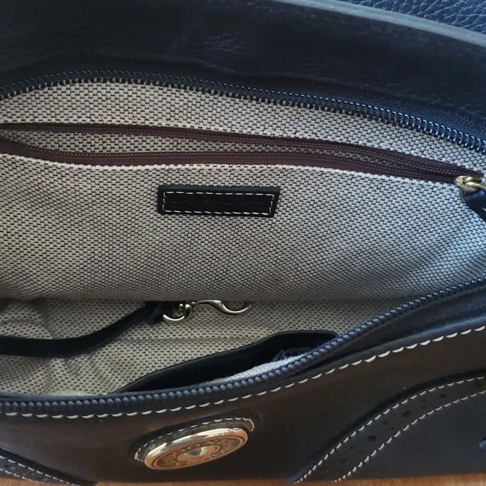 DOONEY BOURKE small black slouch T’Moro Pebble Leather Shoulder Bag